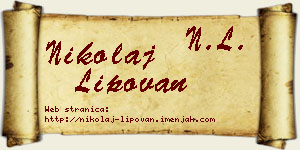Nikolaj Lipovan vizit kartica